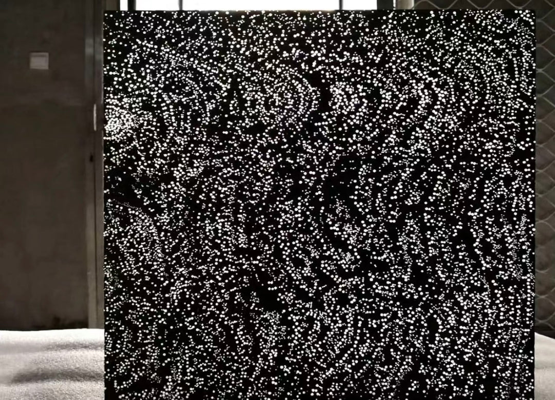 Close-up texture of transparent concrete panel with light transmission