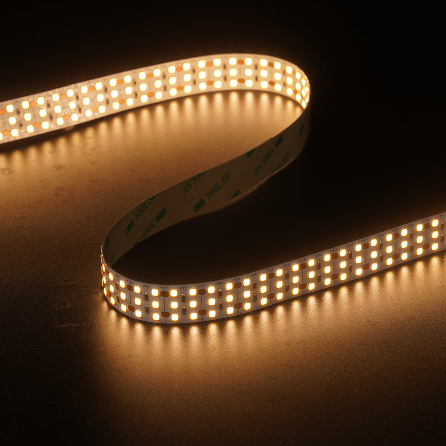 High brightness triple row LED strip light with dense LED layout