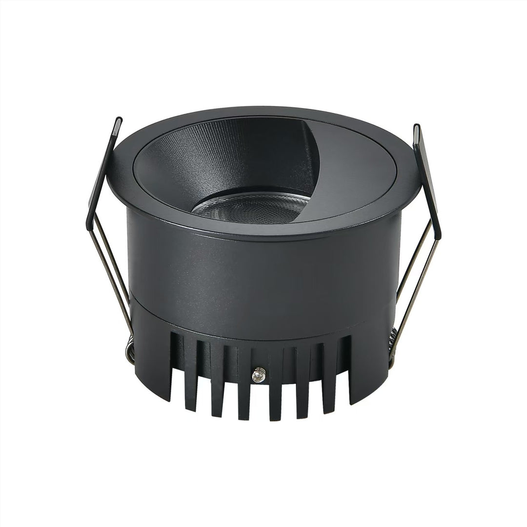 Vanity Focus Spotlight LED structure with heat sink and glare-controlled optic
