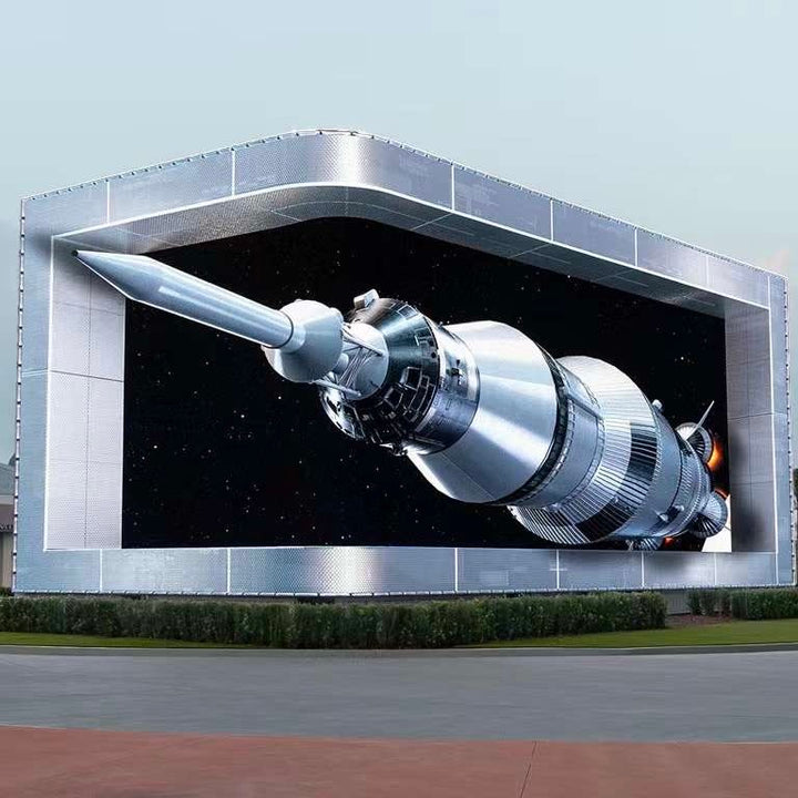 VOH custom architectural LED display on a curved building facade