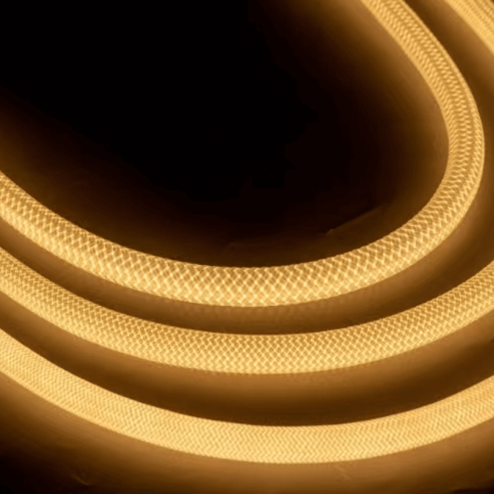 Woven 22 LED neon rope light warm white for indoor and outdoor decorative lighting