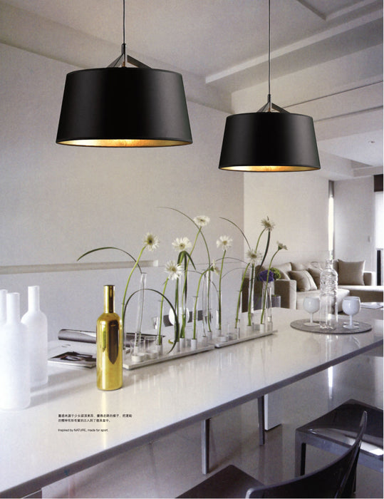 Fabric Drum Pendant Light D