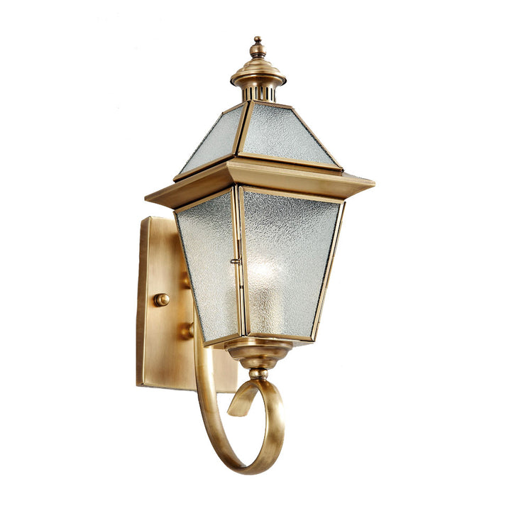Reims -4 Brass Outdoor Lantern Wall Lamp D