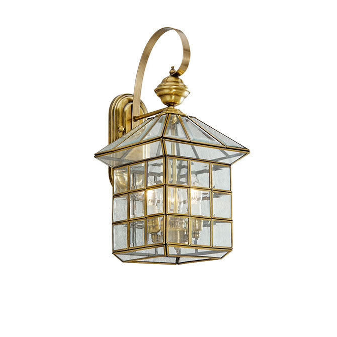 Reims -6 Brass Outdoor Large Lantern Wall lamp