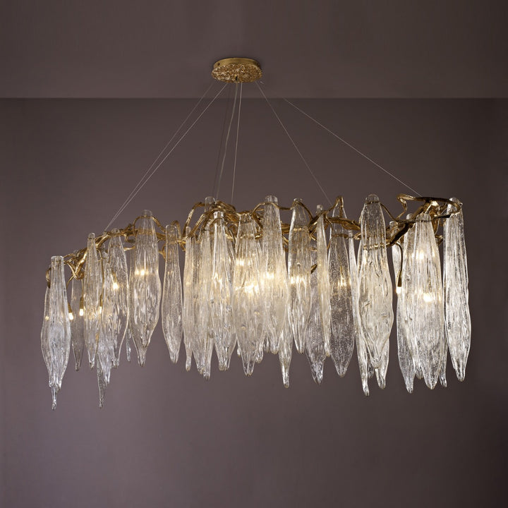 Glacier Brass Oval Chandelier