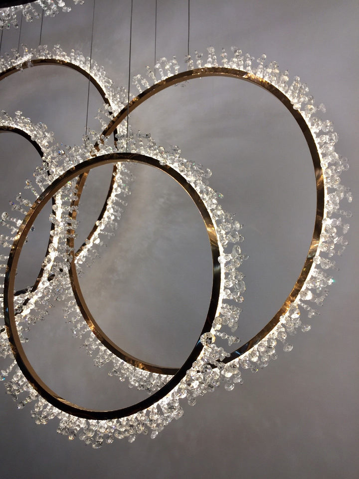 ICY Rings Vertical Custom Pendant light