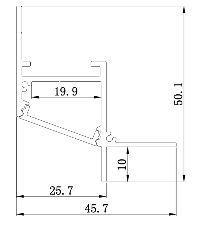 Lucretia 118 Recessed Aluminium Extrusion Strip Profile