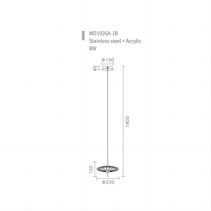 Selene Saucer Void Pendant light