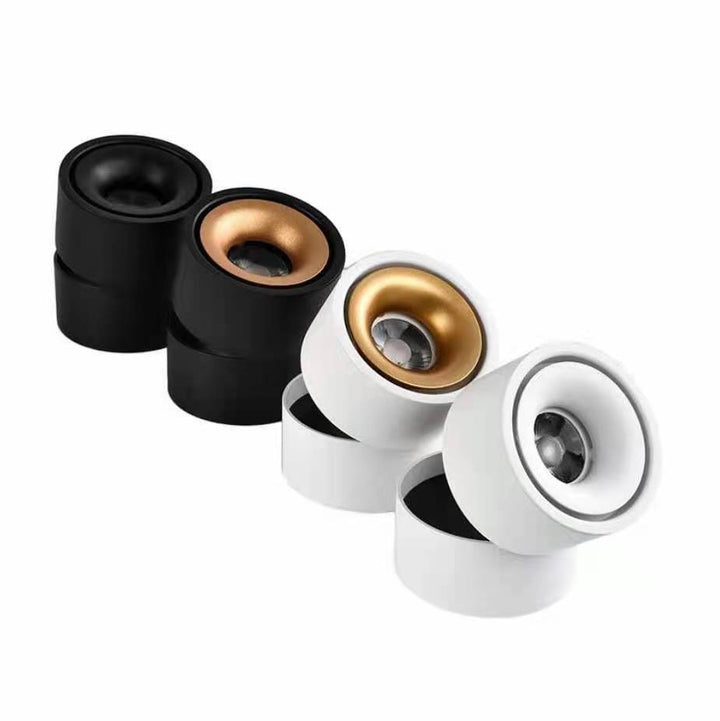 adjustable surface mount led spotlight Ø100 with multiple finish options for architectural interior lighting – td10