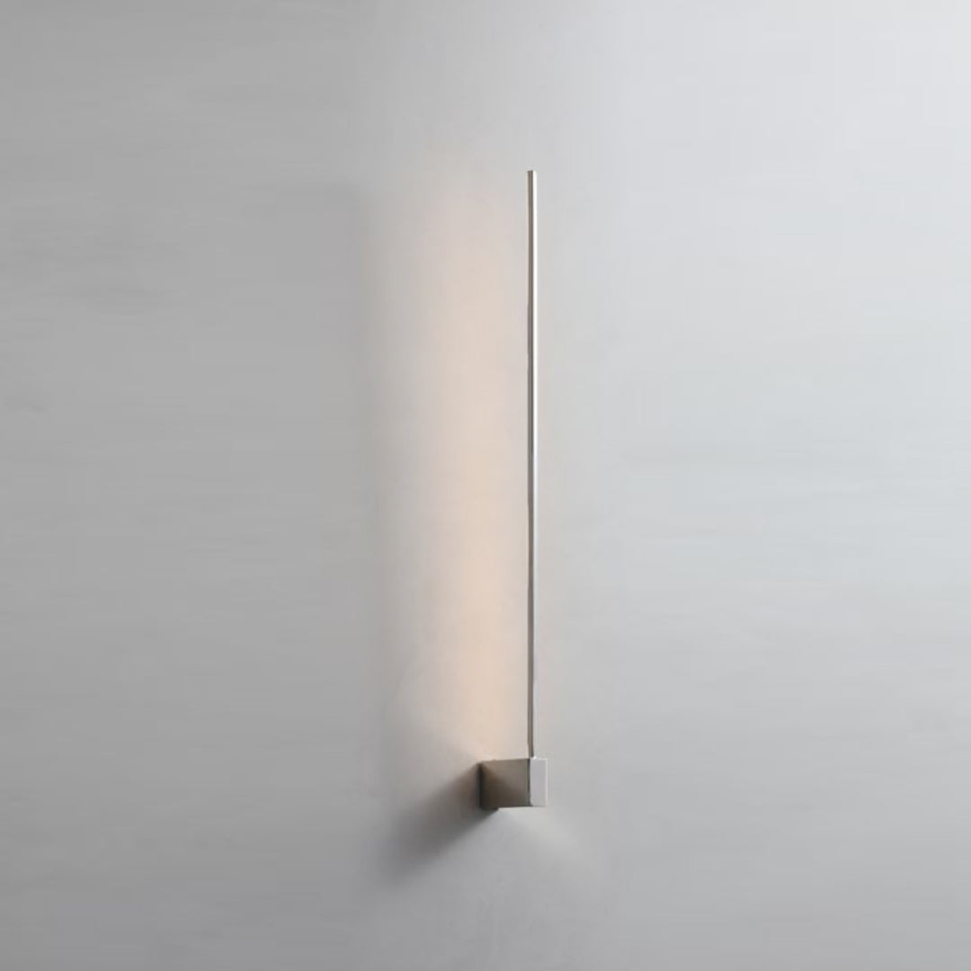 modern slim vertical led wall light dos 01 linear wall lamp casting warm wall wash ideal for hallways bedrooms living rooms and contemporary australian interiors