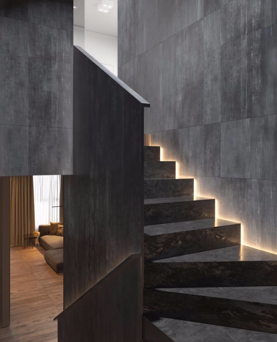 Dot-free LED strip light used for staircase and architectural lighting