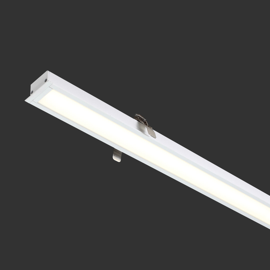 Endless 06011 jointless custom linear LED light showing commercial architectural profile with seamless opal diffuser