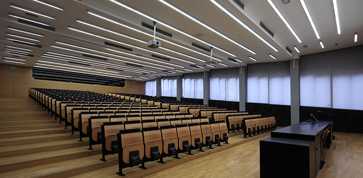 Endless 6588 linear lights installed in commercial training room delivering consistent illumination and clean architectural design