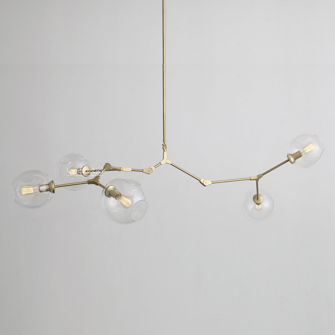 Glass Bubble Pendant 5 by Lucretia Lighting featuring modern branch design with clear glass bubbles