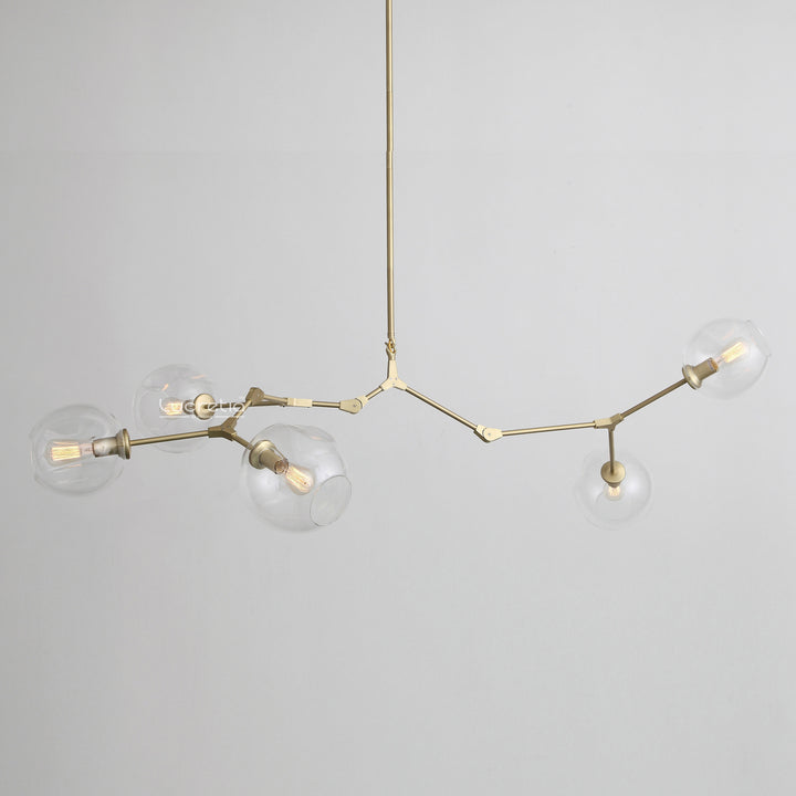 Glass Bubble Pendant 5 by Lucretia Lighting featuring modern branch design with clear glass bubbles