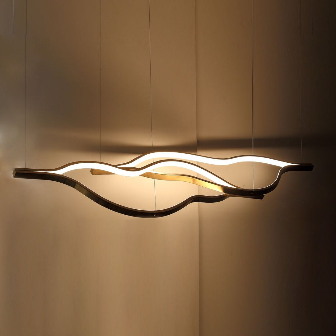 Contemporary Lacquer 1 Pendant Light with artistic sculptural LED silhouette by Lucretia Lighting