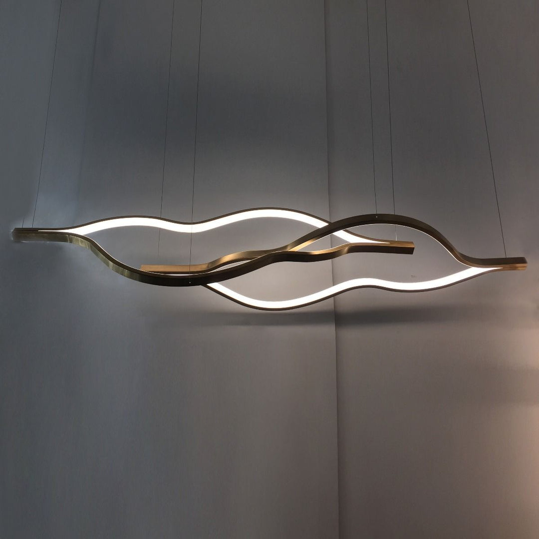 Contemporary Lacquer 2 Pendant Light showcasing sculptural LED ring forms in a refined interior setting