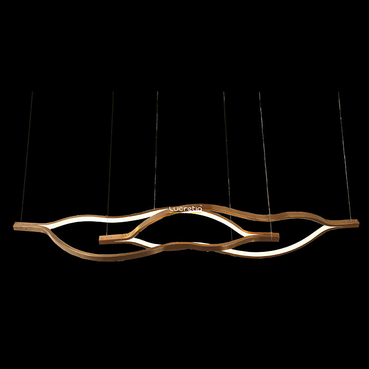 Lacquer 2 Pendant Light by Lucretia Lighting featuring sculptural intertwined LED rings in a modern design