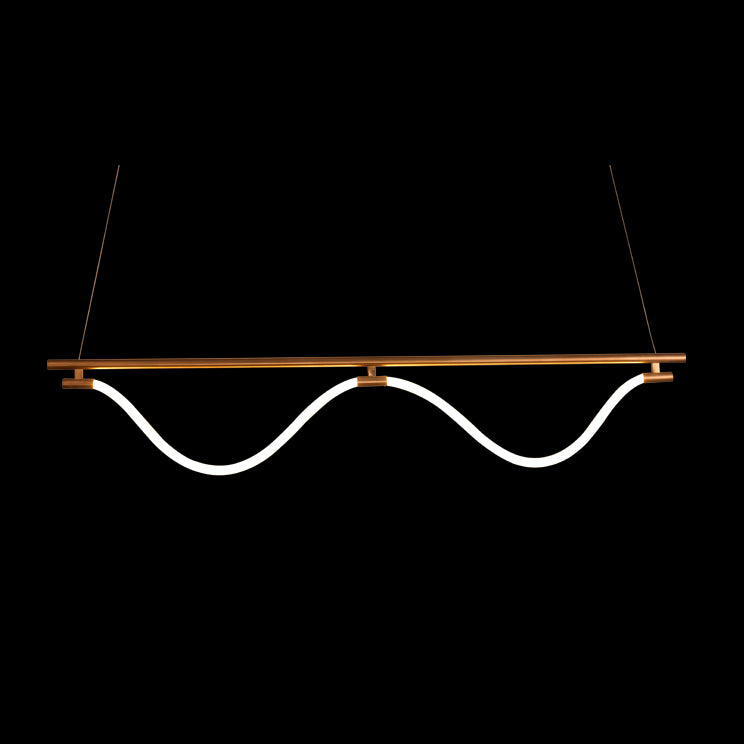 Mariner H16 Pendant Light D by Lucretia Lighting featuring wave-like LED form and minimalist linear design