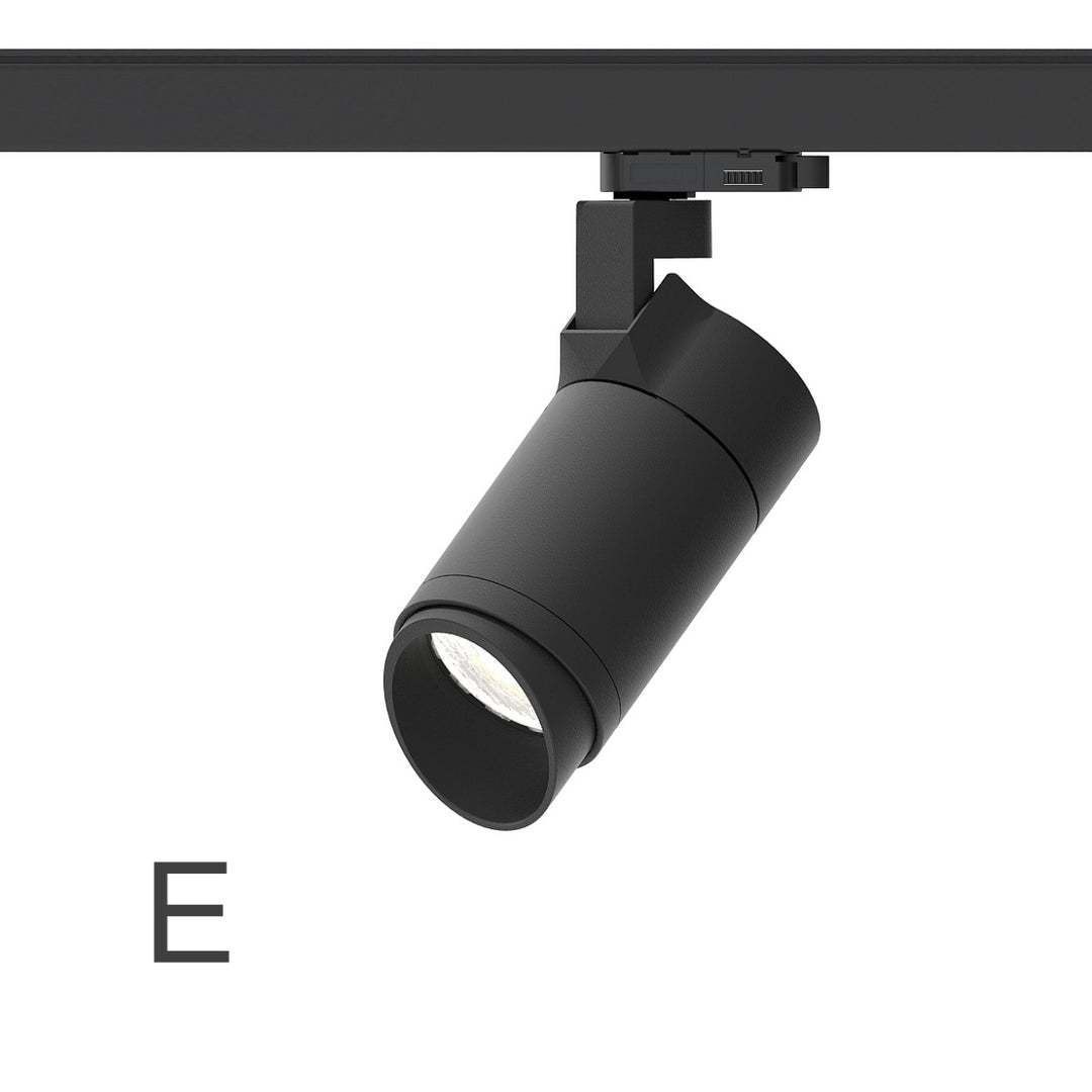 Lucretia Muse Ø84 high CRI LED track light for accurate product and material display.