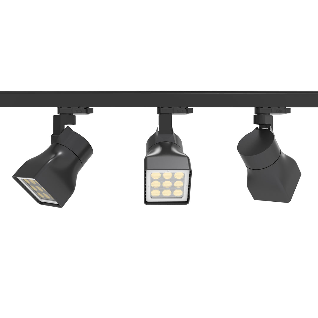Lucretia Muse Plus LED wall washer track light for architectural vertical wall illumination.
