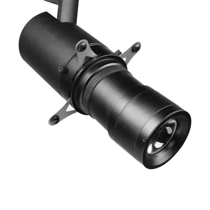 Museum LED track projector with framing optics for precise artwork and exhibition lighting