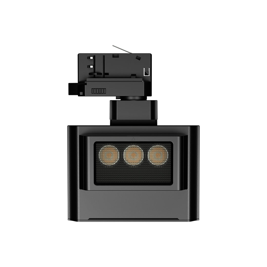 Square LED track light designed for residential and office interior lighting
