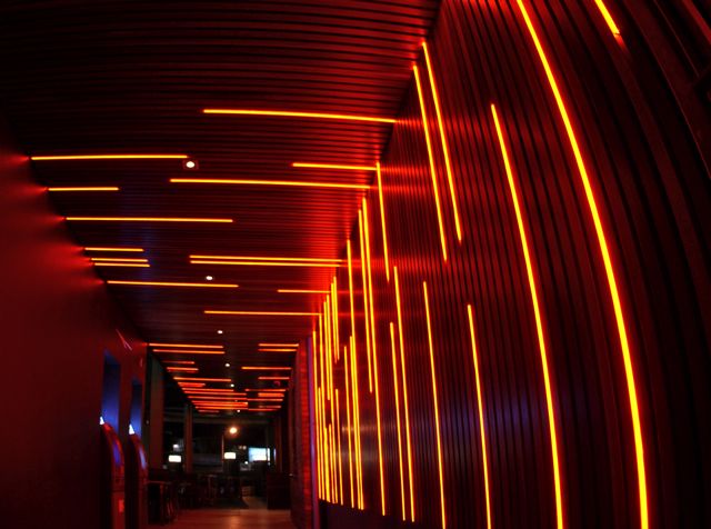 Neon LED flex strip used for interior linear architectural lighting design
